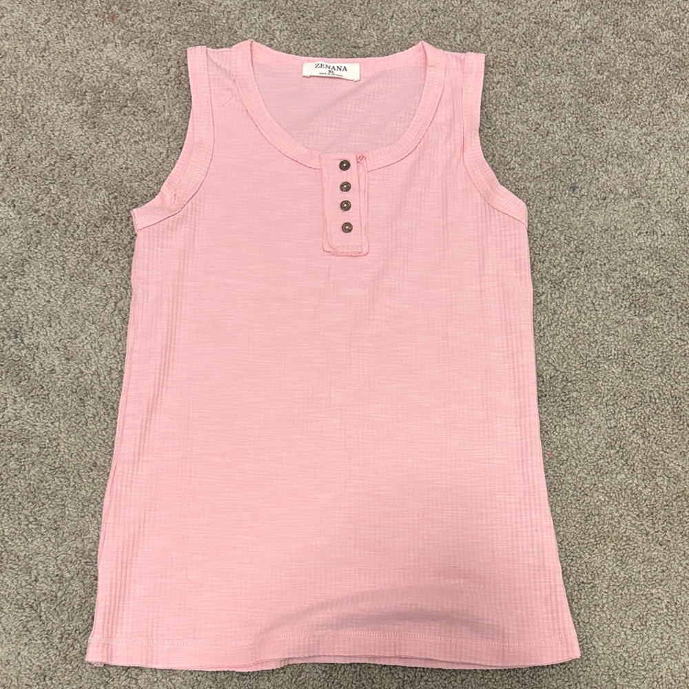 Zenana Light Pink Sleeveless Top